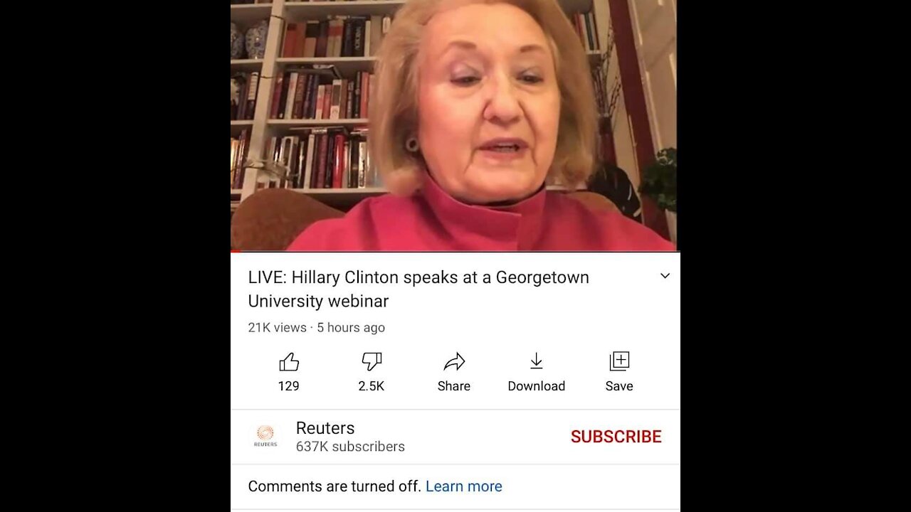 Supposedly Hillary Clinton @ Georgetown University Webinar