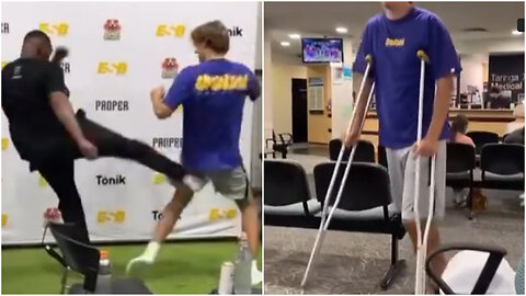 This is what happens when you let the GOAT Jon Jones kick you