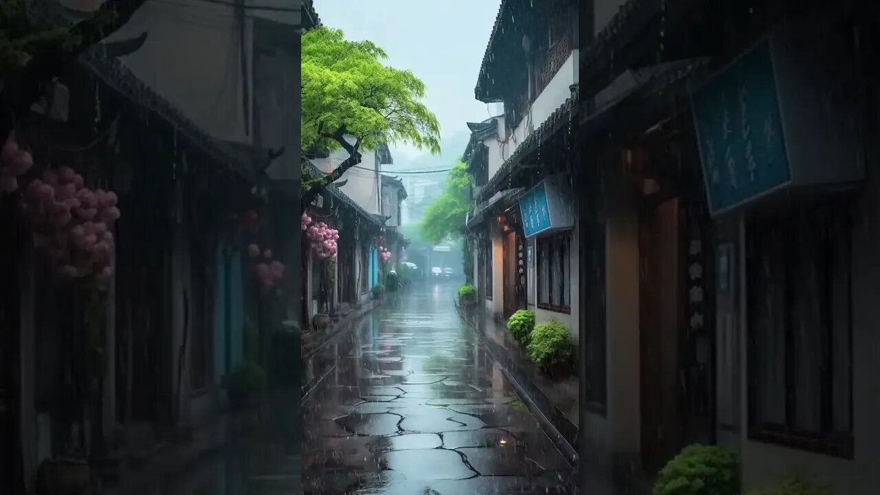 深度睡眠：大自然中的治愈之声街道大雨声助眠让你的身心得到全面的放松和恢复ASMR#sleepmusic #sleep #shortsvideo #rainsounds #shorts