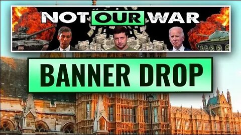 #LIVE#IRL Not Our War Banner Drop #LONDON Parliament