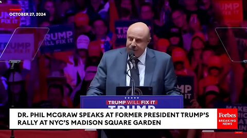 Dr. Phil Joins MAGA at Donald Trump Rally in Madison Square Garden, New York