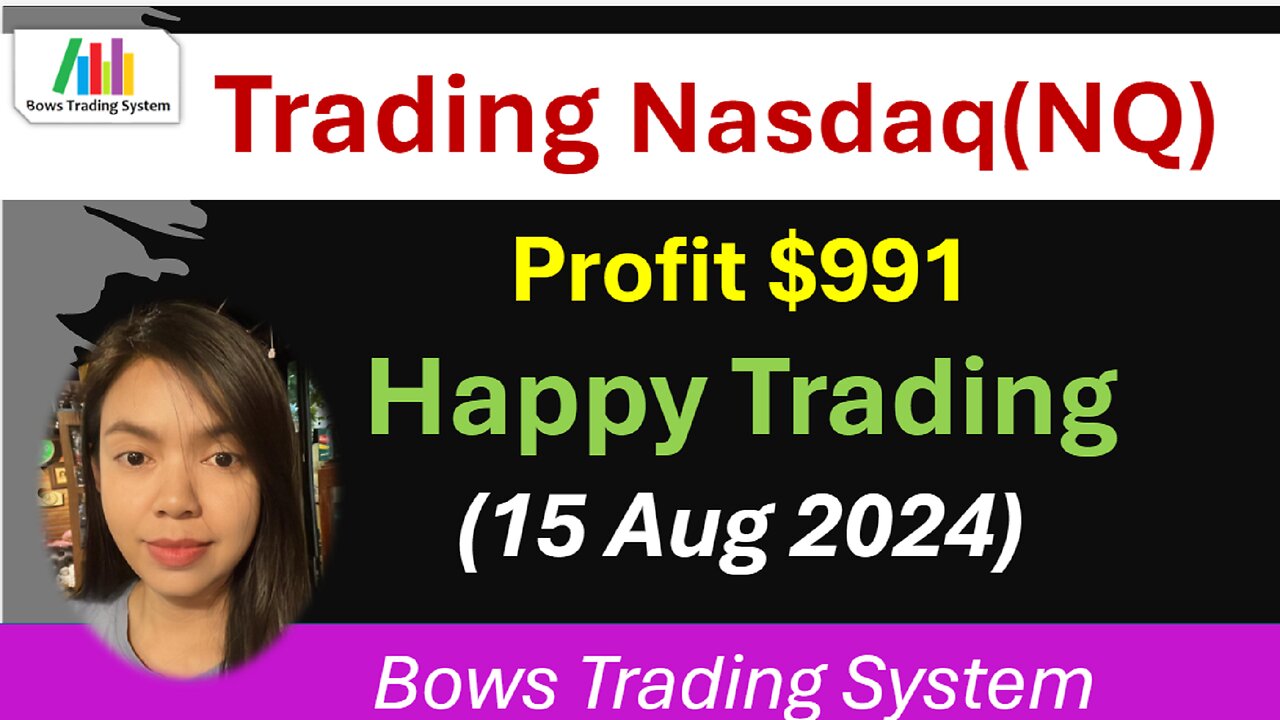 Day Trading NQ profit $991 (15 Aug 2024)