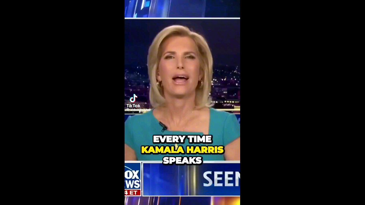 Title: "Unraveling Kamala's Enigmatic Utterances" VD(Kamala Harris delivering a speech with a