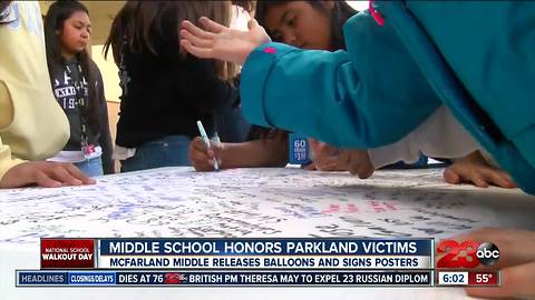 McFarland Middle School holding an alternative to national school walkouts following school shooting