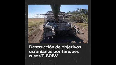Tanques rusos T-80BV destruyen objetivos ucranianos en Donbass