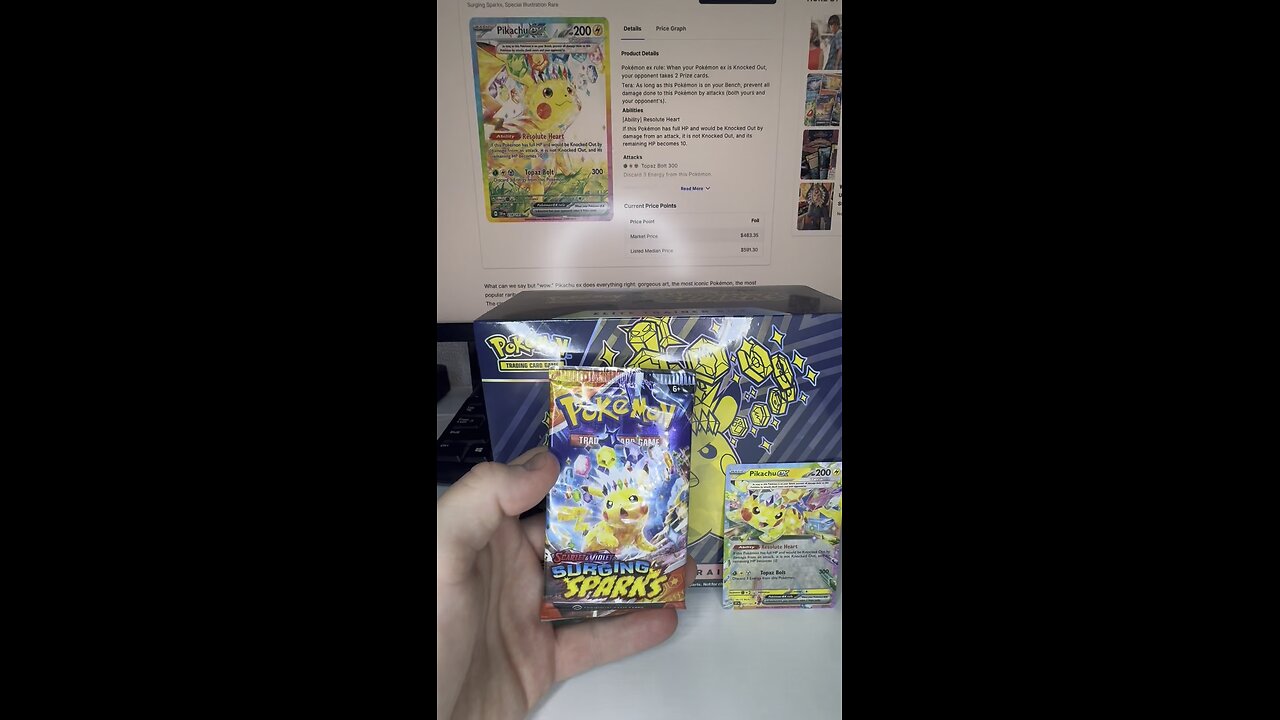 Pokemon Surging Sparks Pack Opening! #pokemon #pikachu