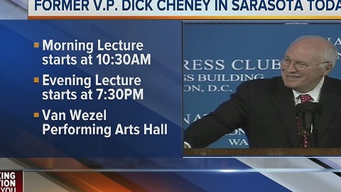 Former Vice President Dick Cheney in Sarasota on Monday