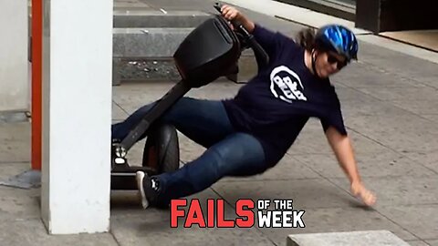 Woman Wipes Out On Scooter! Fails Of The Week