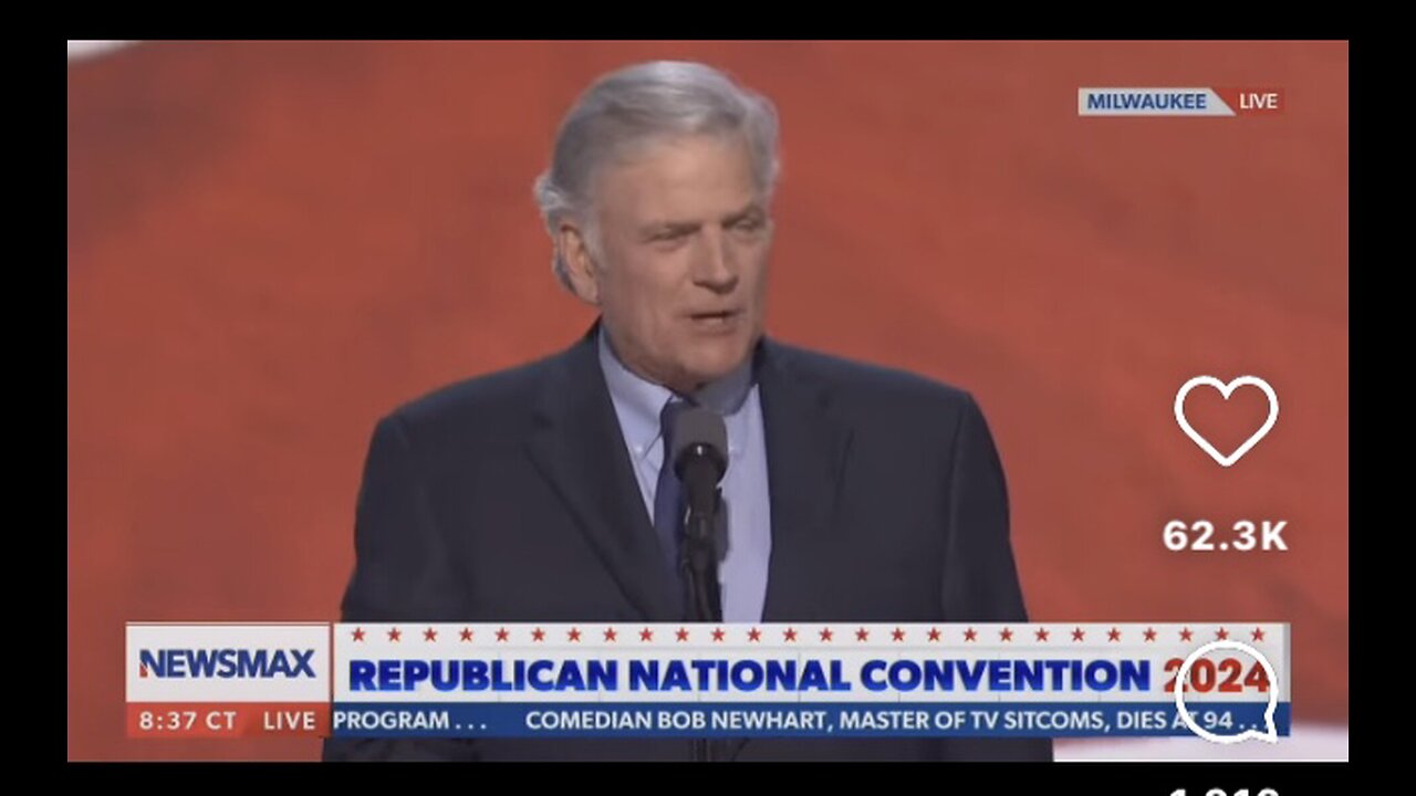 Captioned - Franklin Graham’s speech and the prayer at RNC