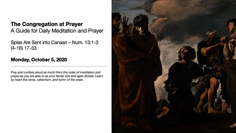 Spies Are Sent into Canaan – The Congregation at Prayer for October 5, 2020