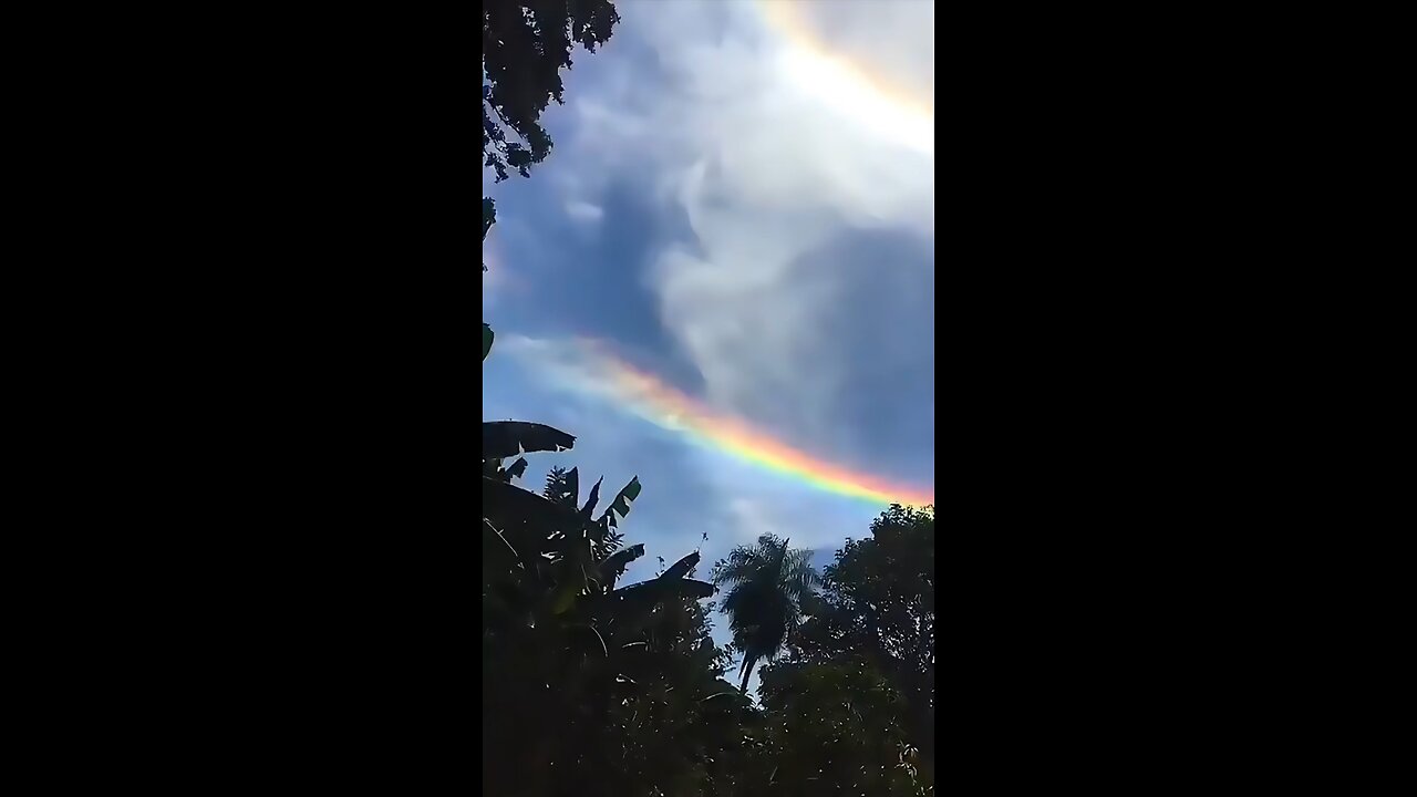 Stunning rainbow halo and circumhorizontal arc light up the sky over Caracas, Venezuela.
