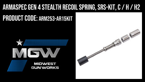 Armaspec Gen 4 Stealth Recoil Spring, SRS-Kit, C / H / H2 - ARM253-AR15KIT
