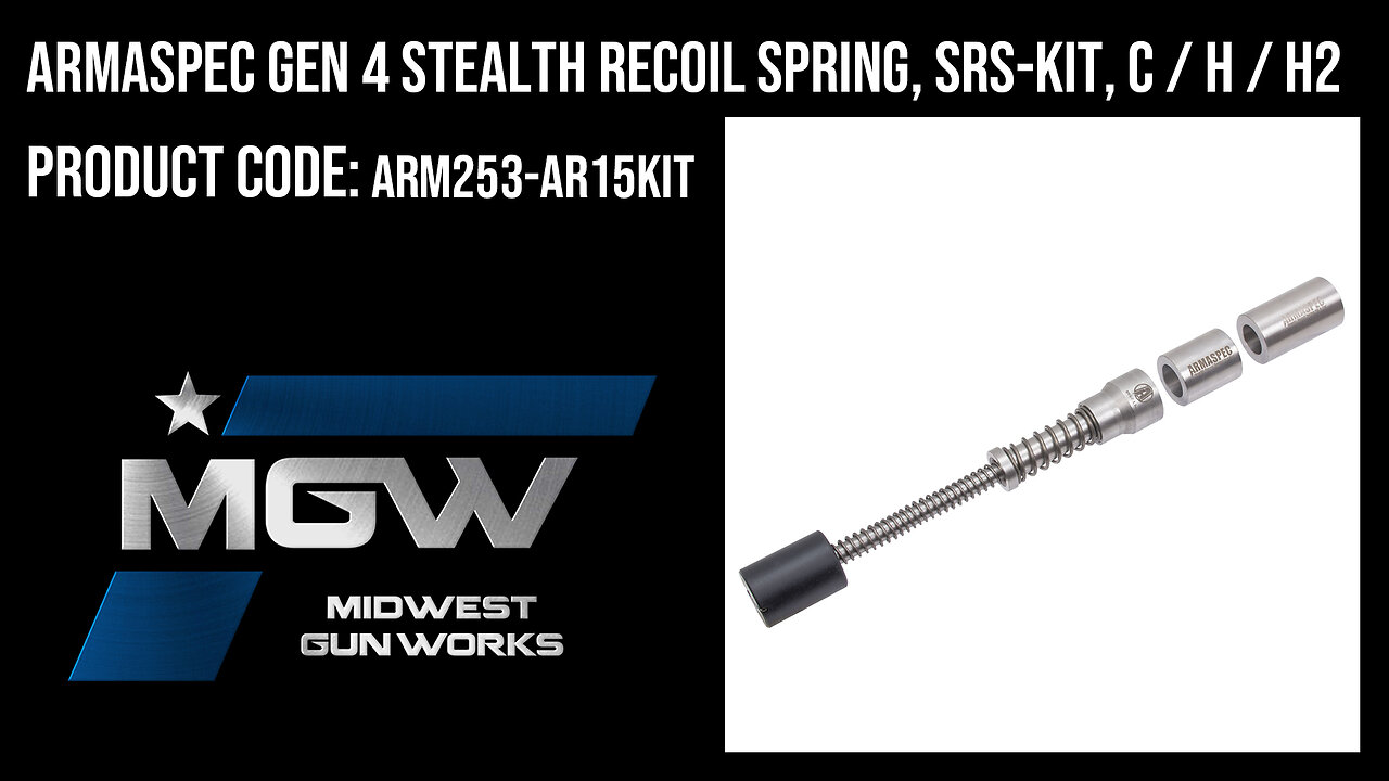 Armaspec Gen 4 Stealth Recoil Spring, SRS-Kit, C / H / H2 - ARM253-AR15KIT