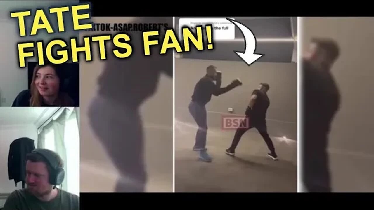 Girlfriend REACTS To Andrew Tate FIGHTS Fan