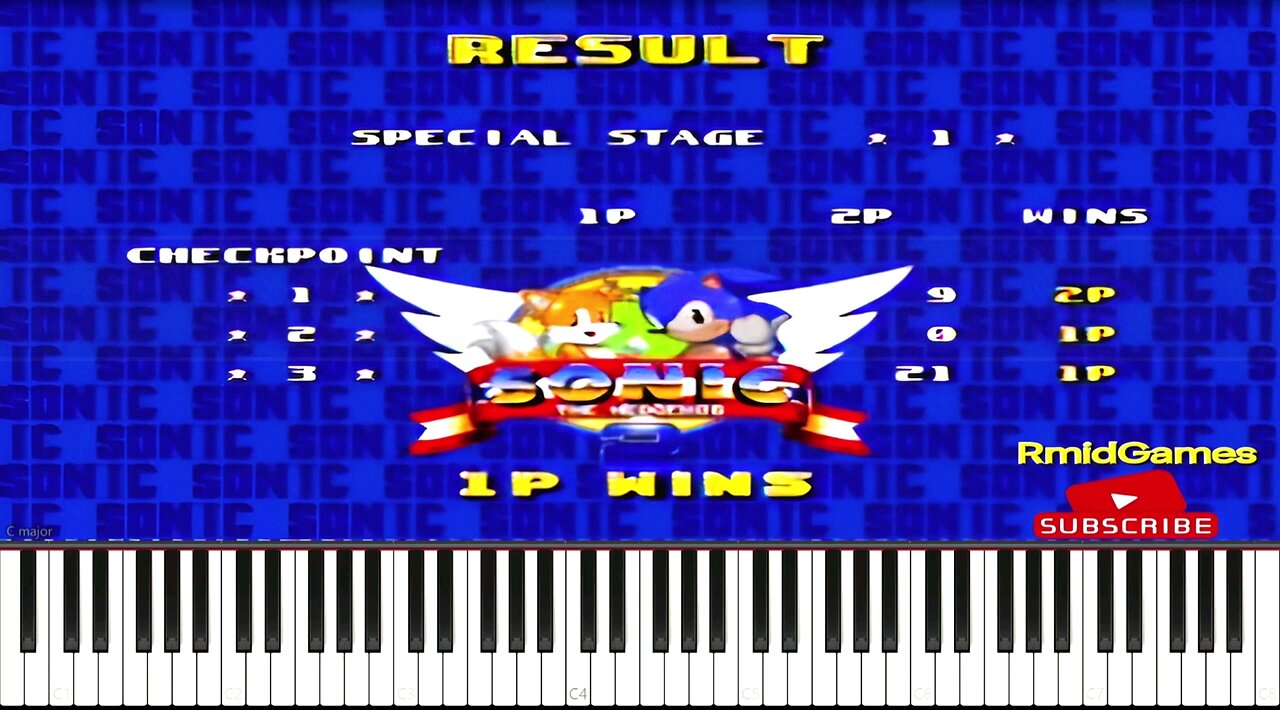 Sonic The Hedgehog 2 - 2 Player Results Piano MIDI