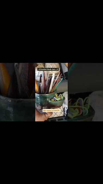 Natural light does wonders for ceramics #infiniticraftingco #handmade #pottery #crochethooks