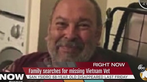 Family searches for missing 68-year-old military veteran