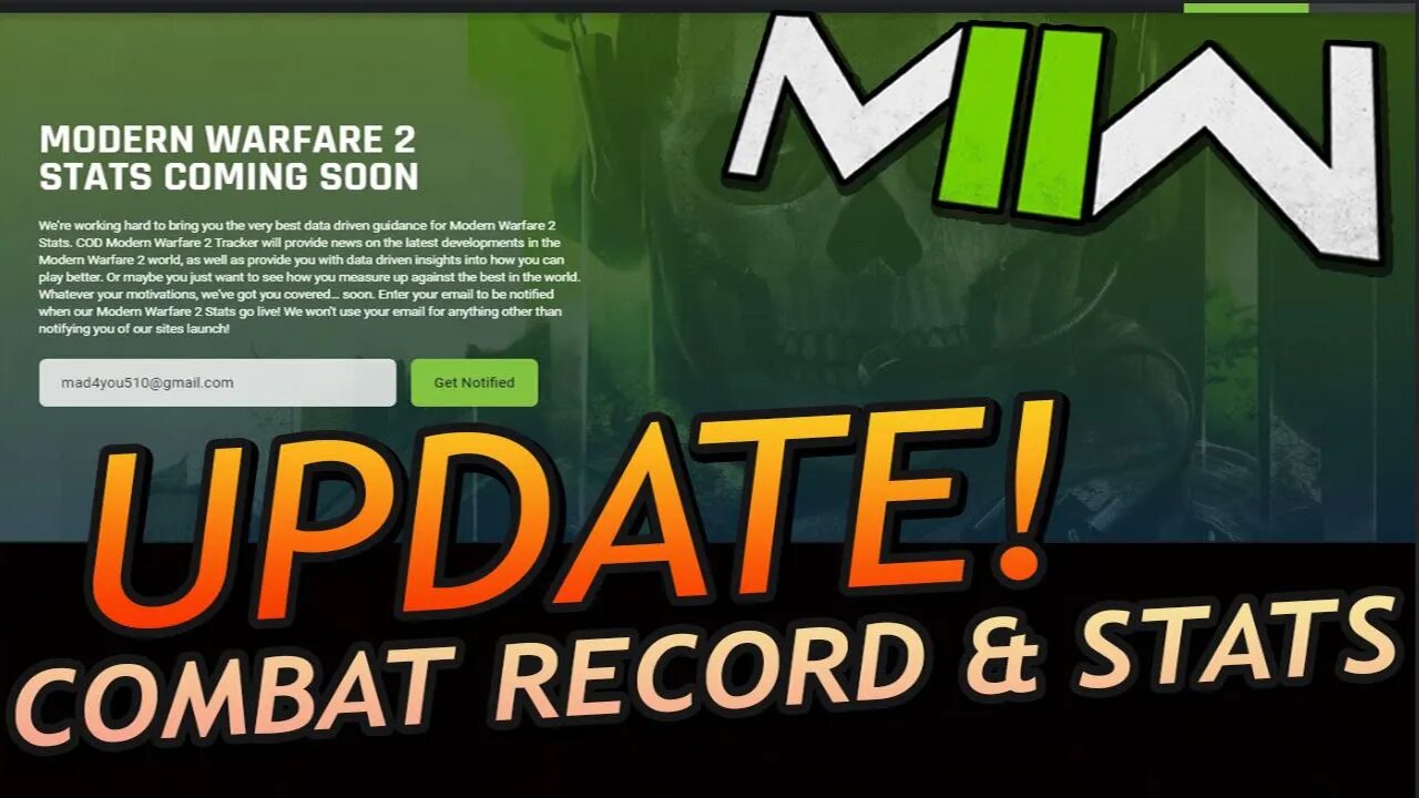 An update on Modern Warfare 2 Stats, Kills & more?