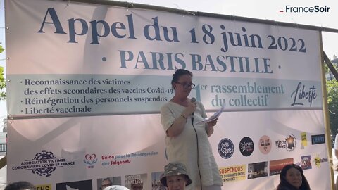 "Redevenir acteurs de nos vies" Typhaine Pinsolle au rassemblement "Appel à la liberté et à la vie"