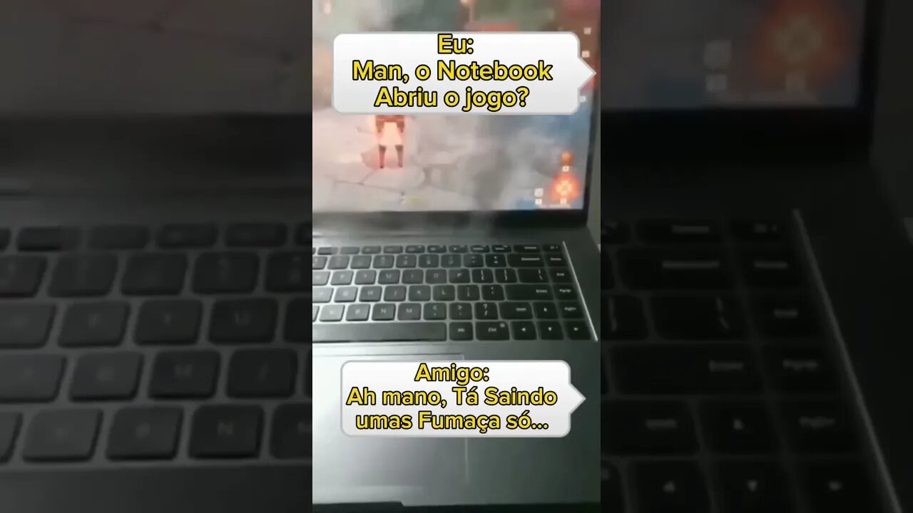 QUANDO RESOLVO ABRIR UM JOGO PESADO NO NOTBOOK #shorts #youtubegaming #gaming #gamer #meme