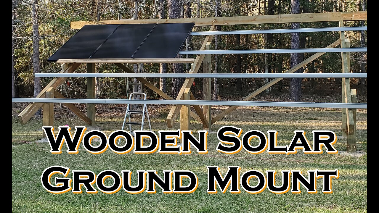 DIY wood framed solar ground mount