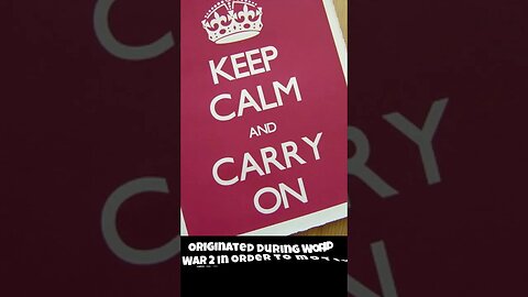 Uncovering the Surprising Origin of "Keep Calm and Carry On". #shorts #origins