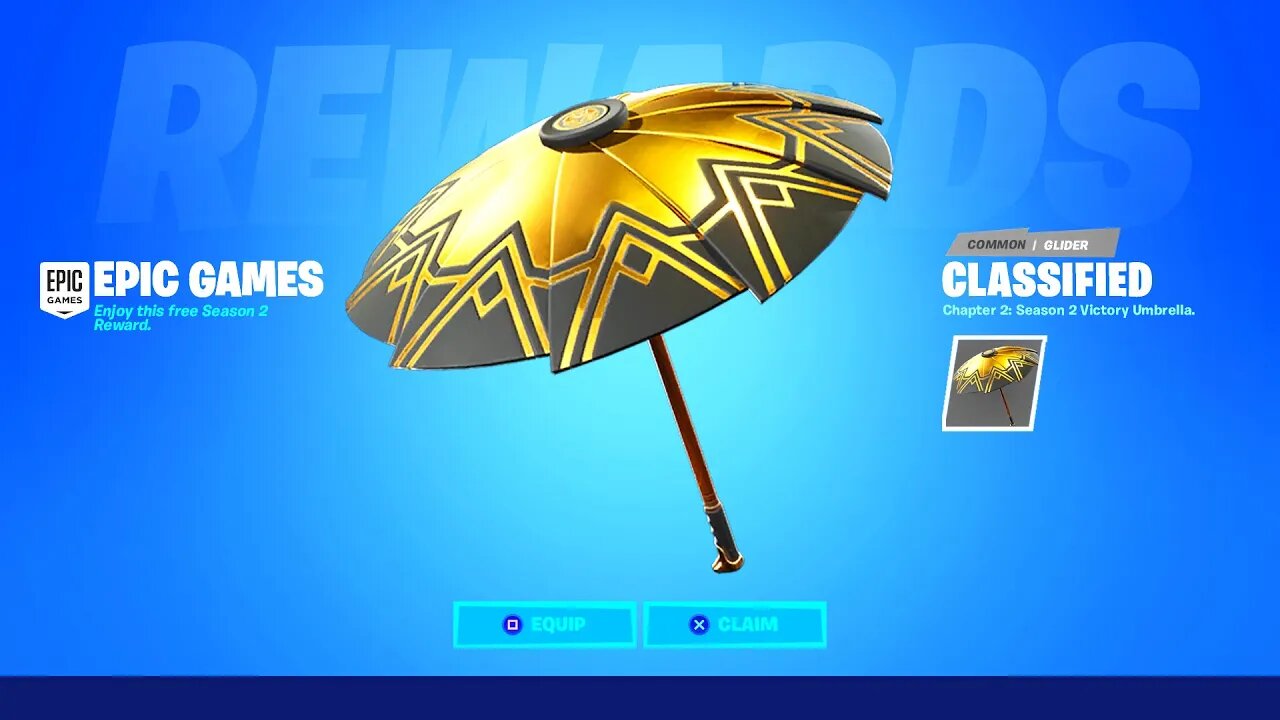 How To Unlock The "CLASSIFIED" Umbrella In Fortnite!.. (Golden Umbrella)