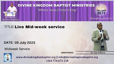 Live mid-week service with Dr. Ian Ndlovu (05/07/23)