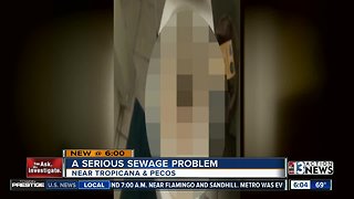 Serious sewage backup forces Vegas family from condominium