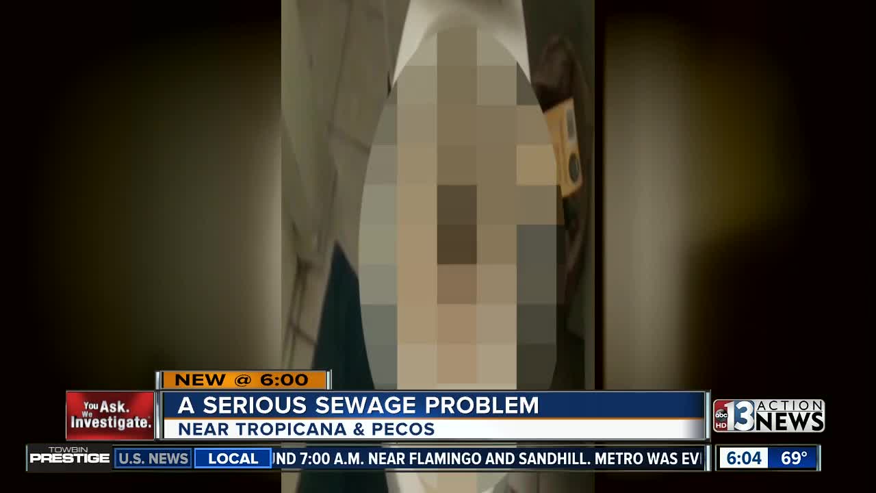 Serious sewage backup forces Vegas family from condominium