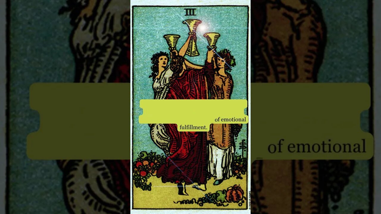 TAROT- The 3 OF CUPS ~ What is in the cards? #shorts #tarot #saturday