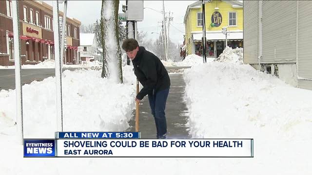 Shoveling snow could cause heart attack