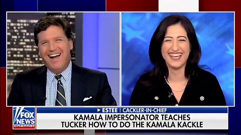 Kamala Harris impersonator teaches Tucker how to cackle