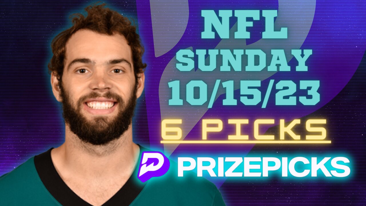 #PRIZEPICKS | 6 PICKS FOR #NFL SUNDAY | WEEK 6 | 10/15/2023 | #PROPBETS | #BESTBETS | #FOOTBALL