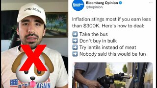 Inflation Advice From Media: EAT BEANS, TAKE THE BUS & DON'T TREAT YOUR DOG!