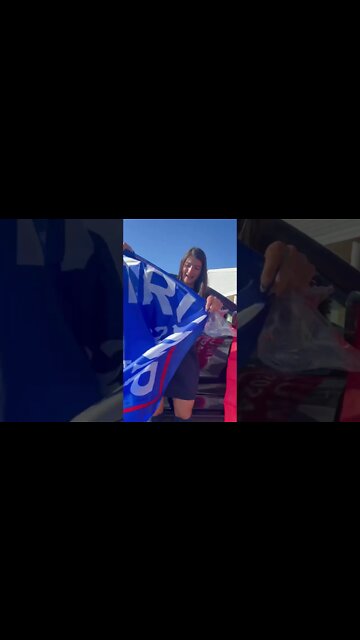 These sisters loved my Trump flag gift