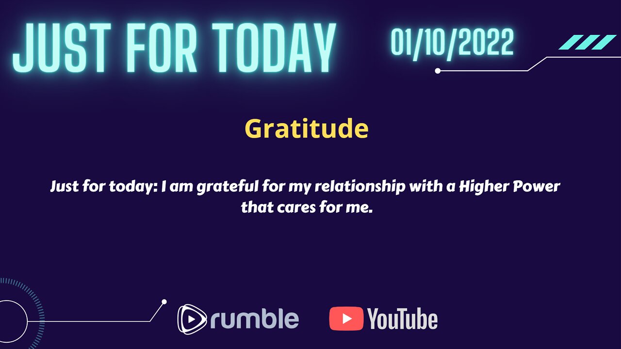 Just for Today - Gratitude - 1-10