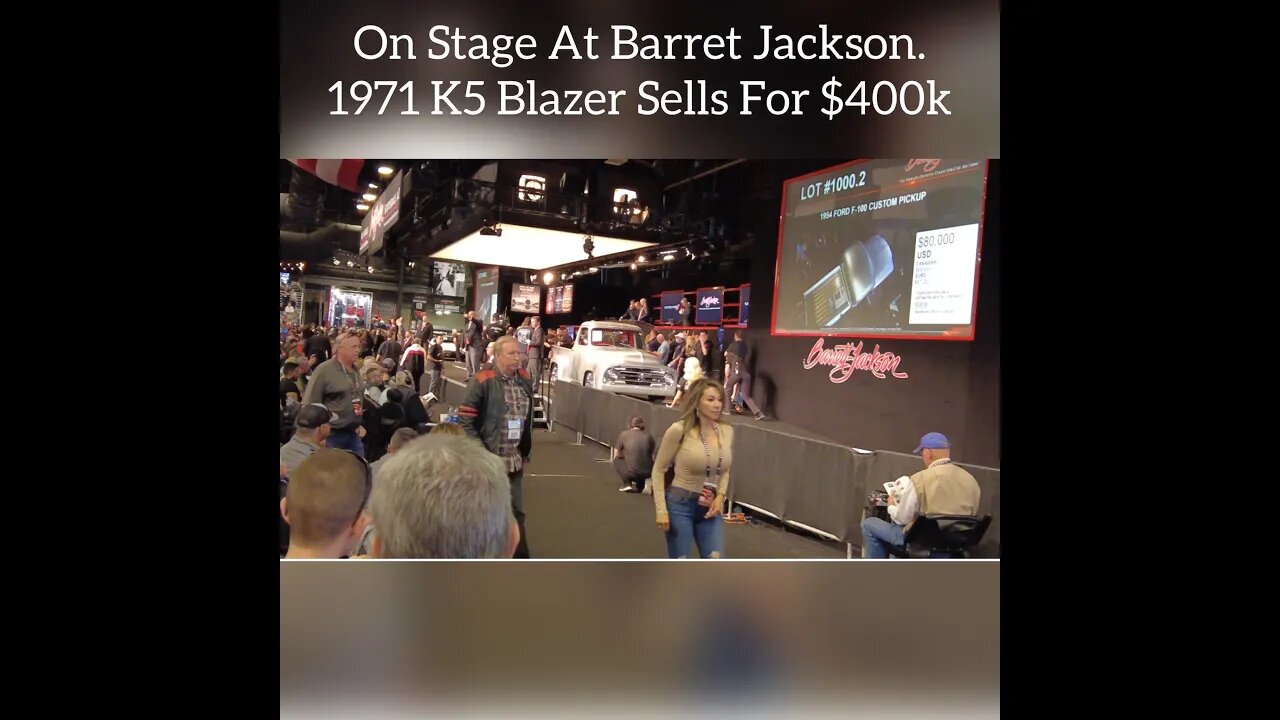 On Stage At Barrett Jackson. 1971 K5 Blazer Sells For $400k