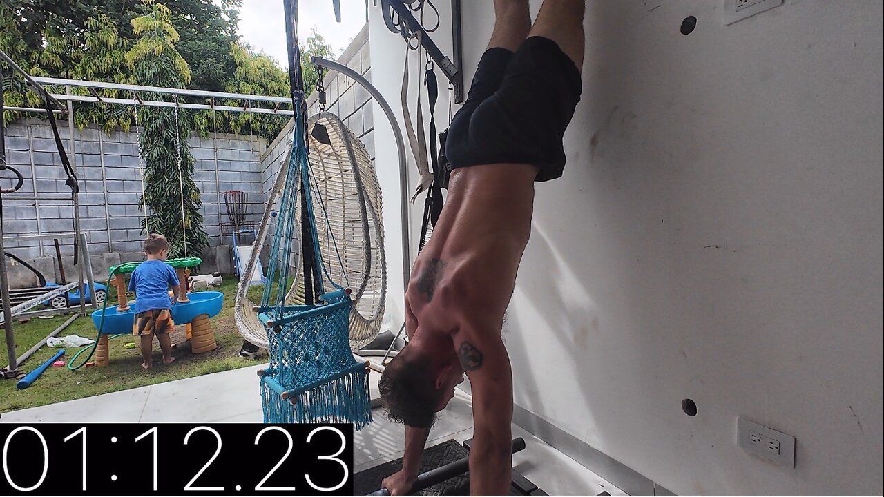 Father & Son Workout in Nicaragua - Cut Day 141 - Shoulders - Calisthenics with Parallettes