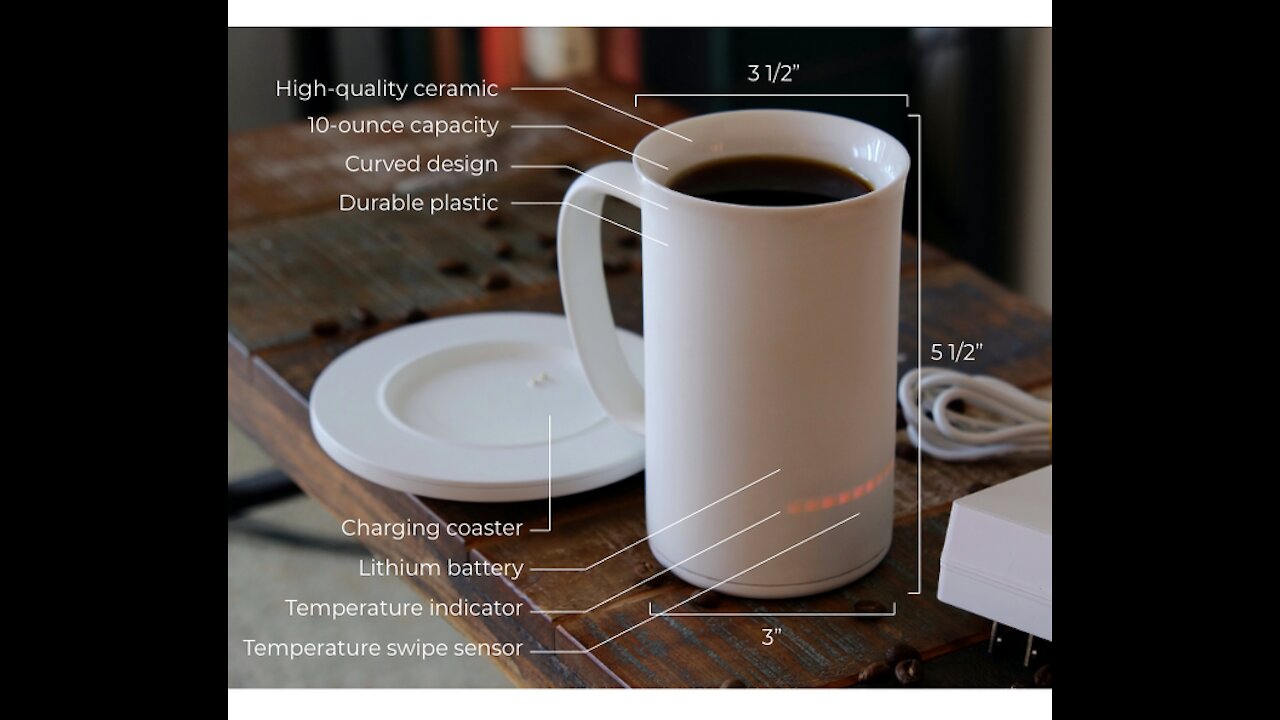 HAVA Mug - The Most Advanced, Self Heating Smart Mug.