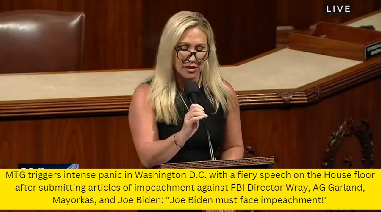 MTG triggers intense panic in Washington D.C. with a fiery speech on the House floor