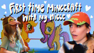 games with lala | ep 1 | first time playing minecraft with my little niece
