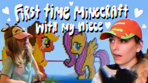 games with lala | ep 1 | first time playing minecraft with my little niece