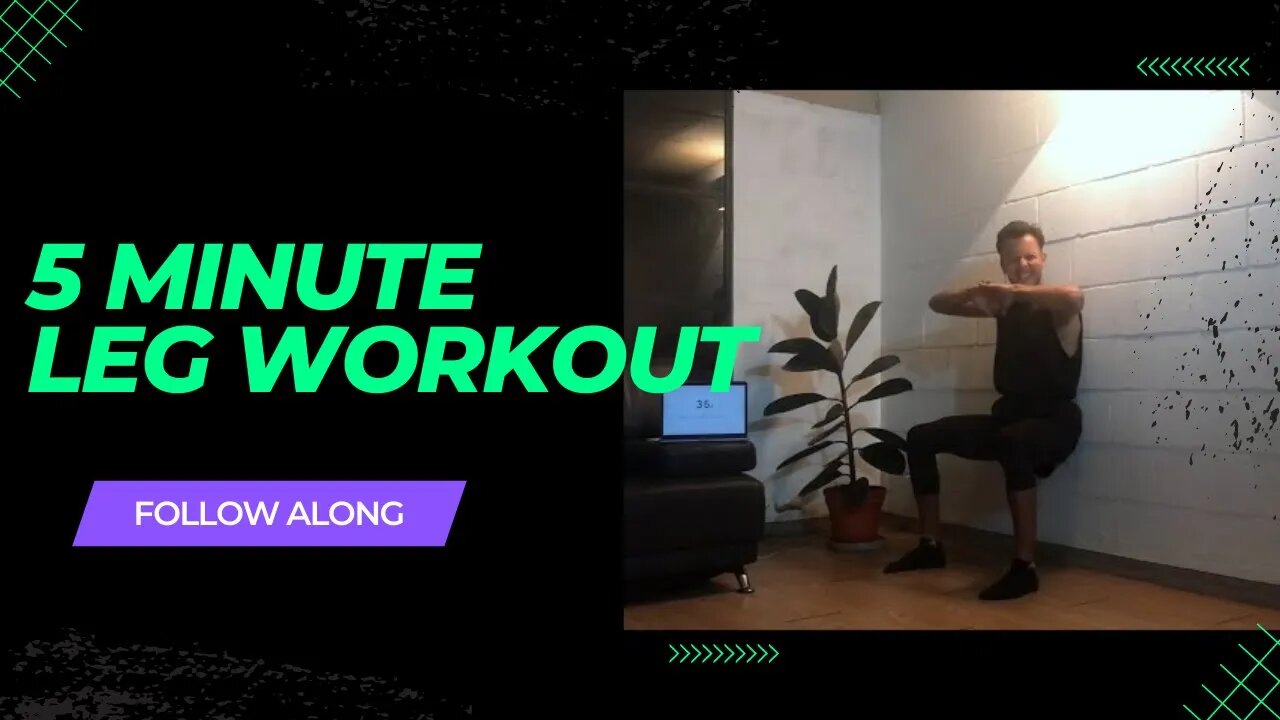 5 Minute No Equipment Leg Workout (Follow Along)