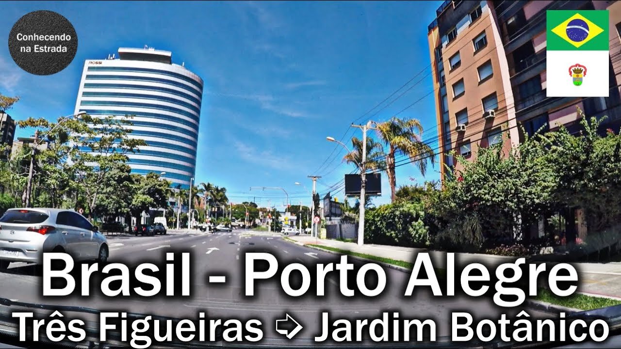 🚗 🌞 Dirigindo por Porto Alegre, bairros Três Figueiras ➡️ Jardim Botânico.