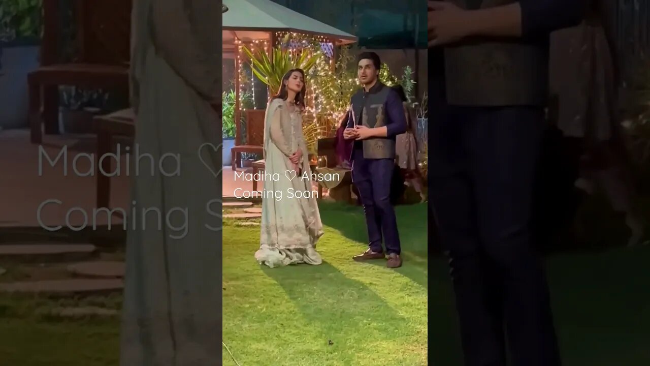 Madiha ♡ Ahsan| Drama BTS | Coming Soon #madihaimam #ahsan #harpalgeo #shorts #tkdvidzpr