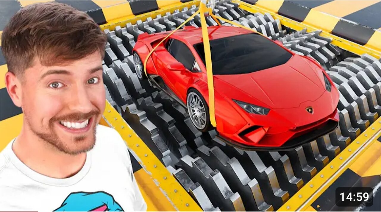 Lamborghini Vs World's Largest shredder #Mrbeast