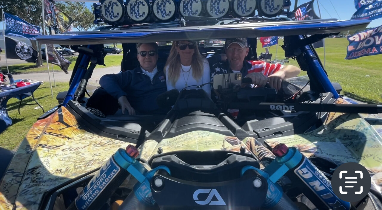 Ed Henry and Karyn Turk are riding in style to the NC Trump Rally