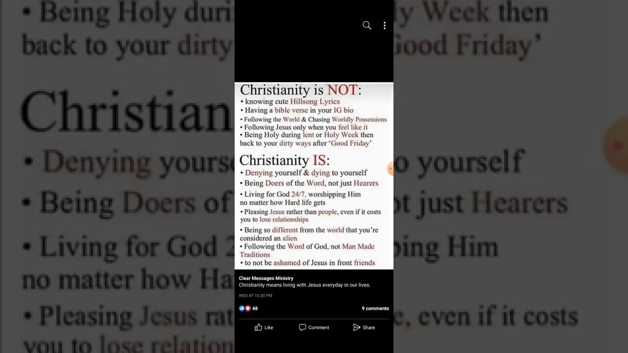 what Christianity is and what it's not