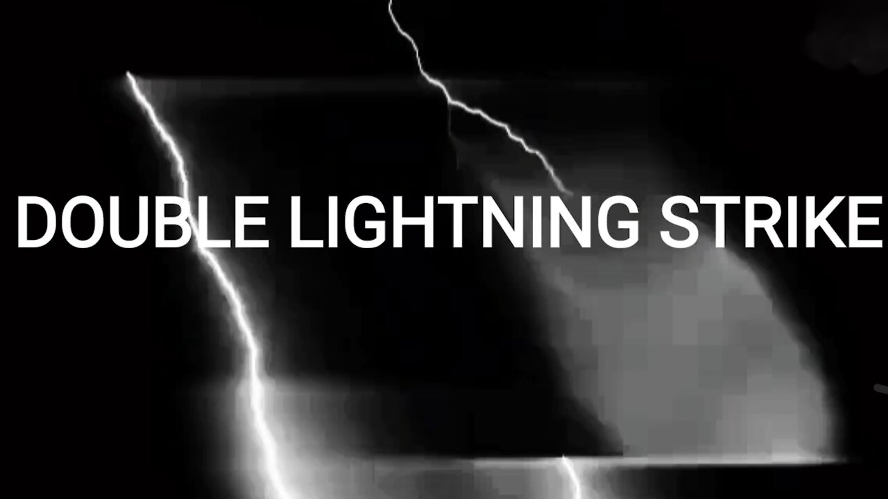 Double Lightning Strike Captured On Security Cam!